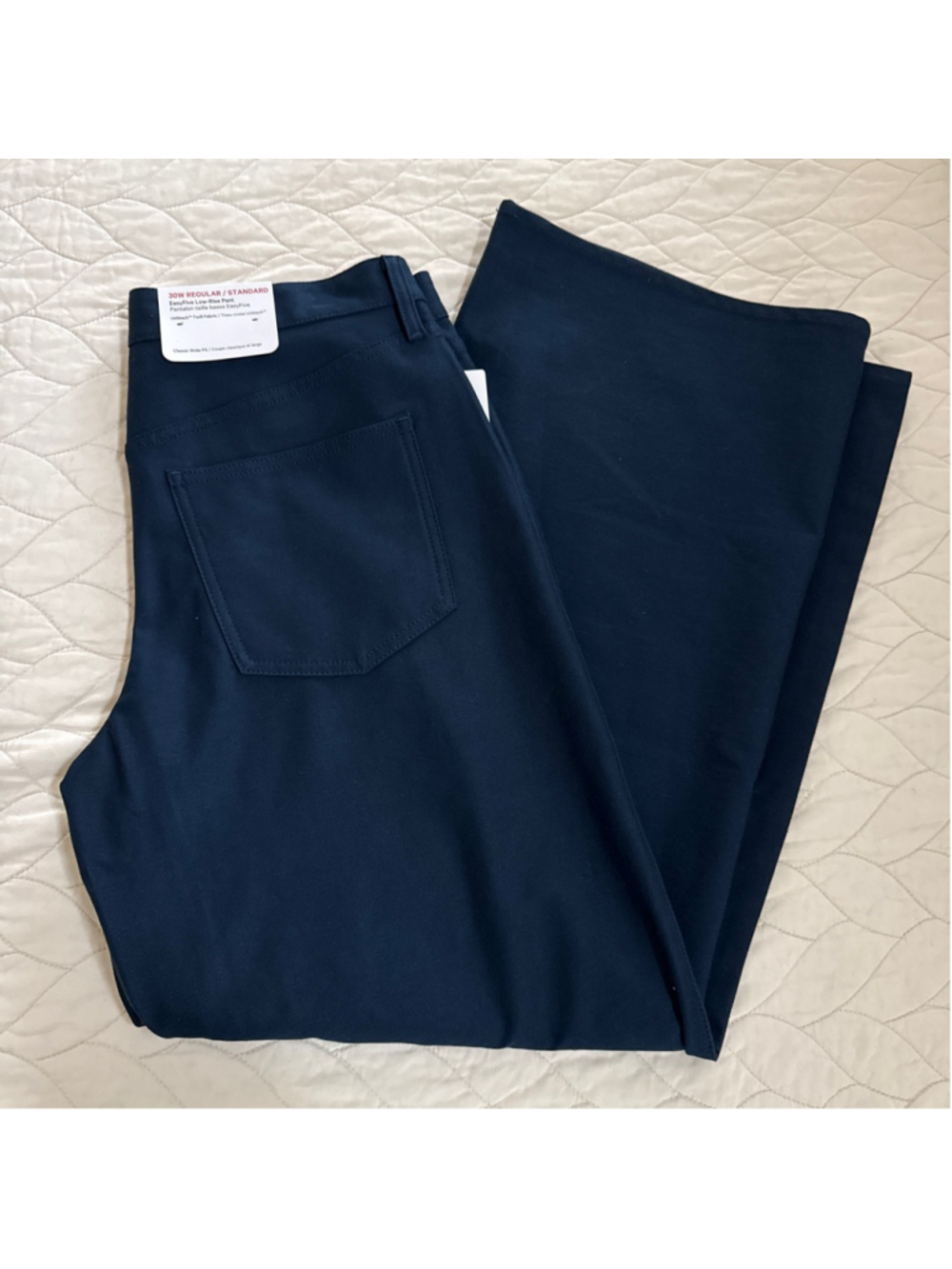 Women's Lululemon Navy EasyFive Low-Rise Wide Leg Pants 30 - Picture 3 of 7